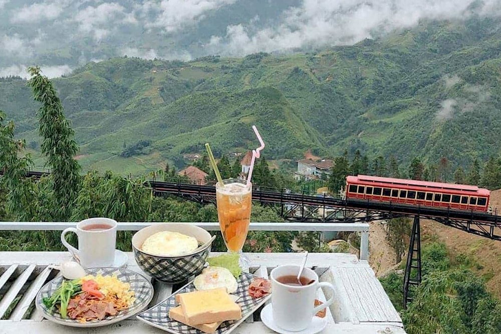The café has an incredibly beautiful view